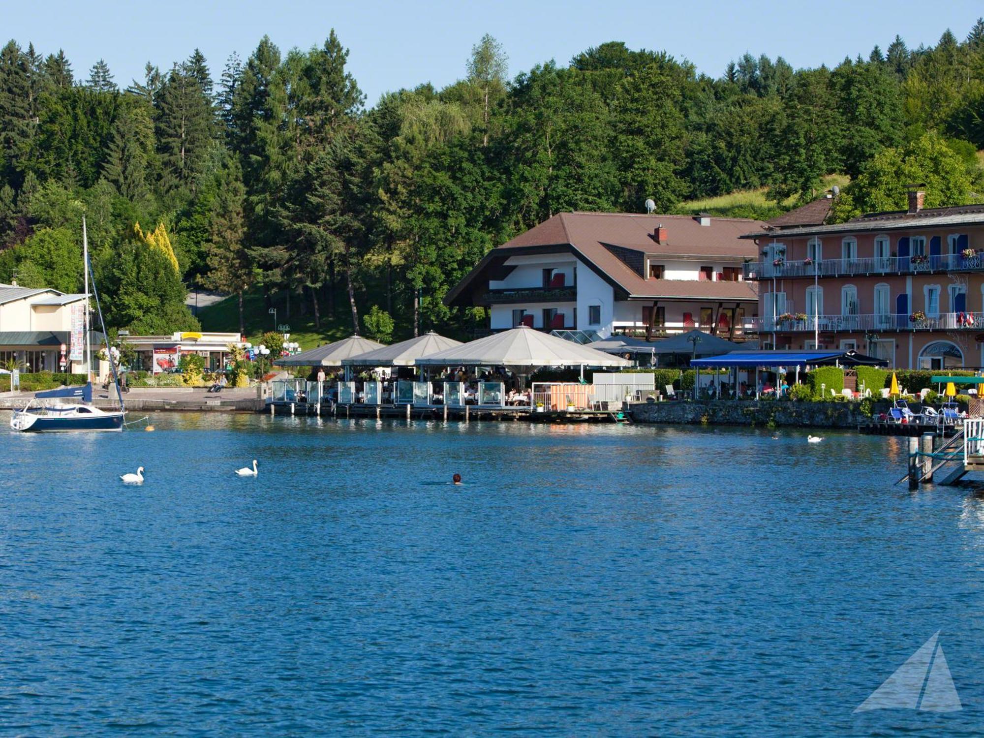 Hotel-Restaurant "Veldener Traumschiff" Direkt Am See In 2Min Im Zentrum Velden am Wörthersee Dış mekan fotoğraf