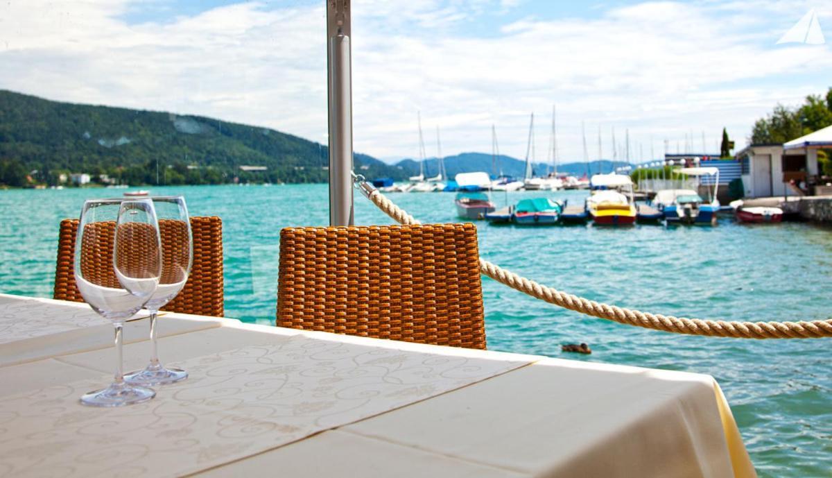 Hotel-Restaurant "Veldener Traumschiff" Direkt Am See In 2Min Im Zentrum Velden am Wörthersee Dış mekan fotoğraf