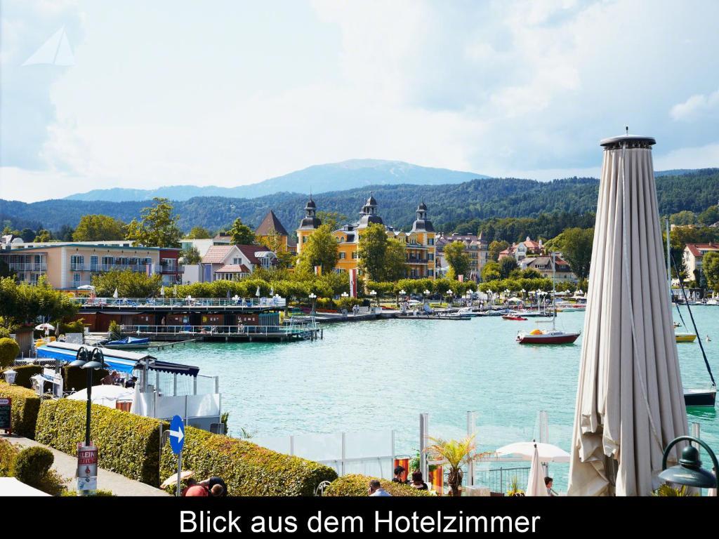 Hotel-Restaurant "Veldener Traumschiff" Direkt Am See In 2Min Im Zentrum Velden am Wörthersee Dış mekan fotoğraf